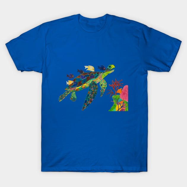 Happy Rainbow Turtle T-Shirt by Megan's Things